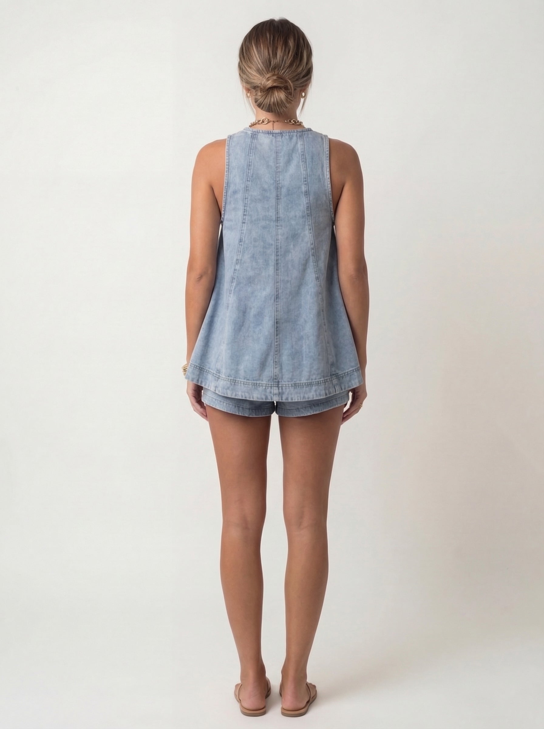 Everyday Casual Denim TwoPiece Set