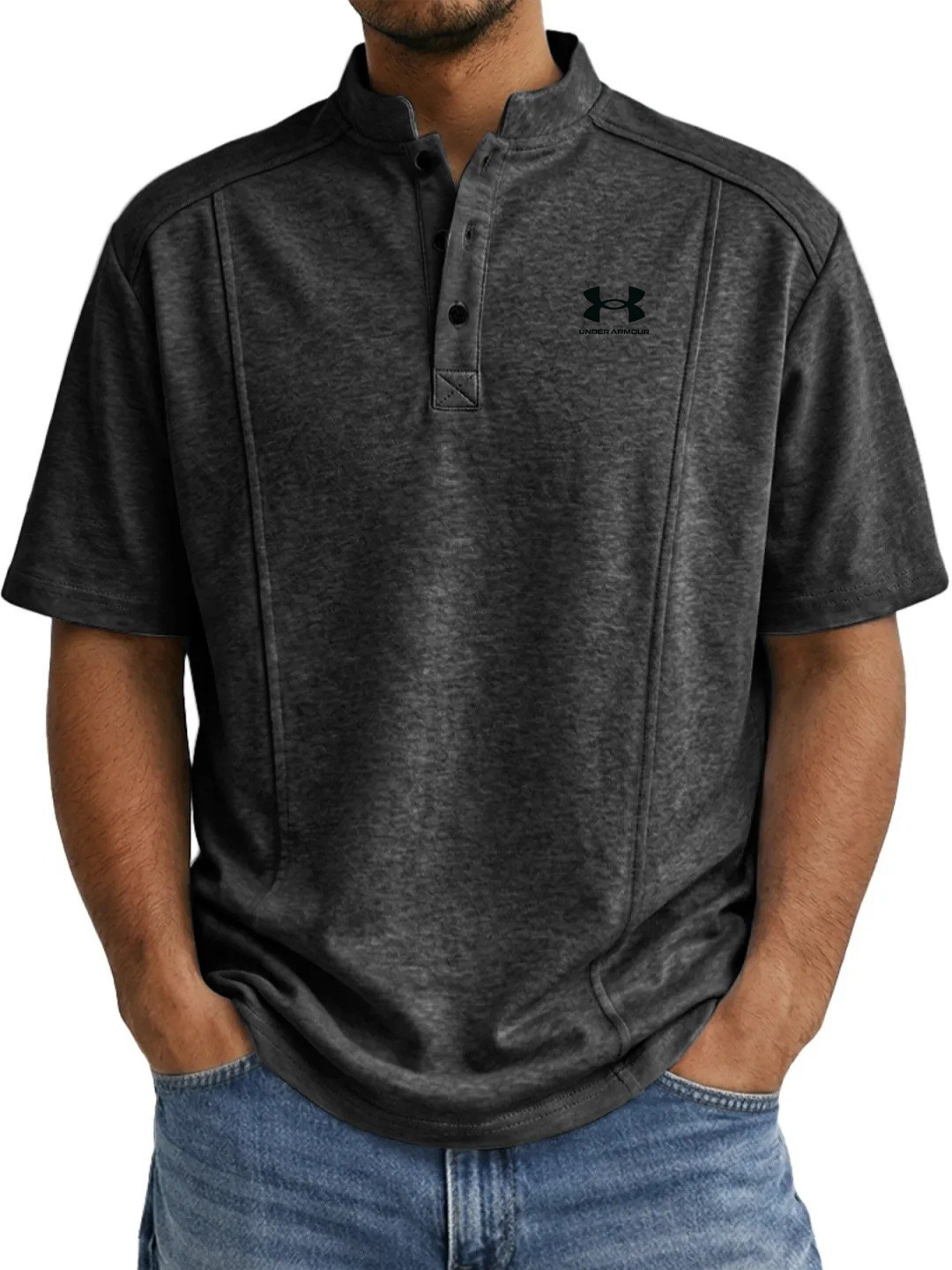 Classic Comfort Henley Polo Shirt