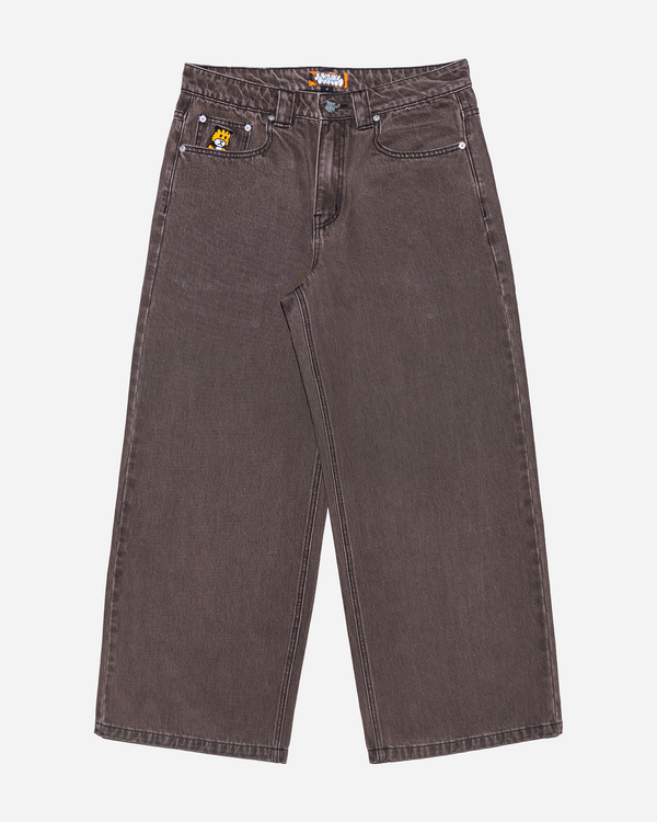 Washed Brown Denim Jeans